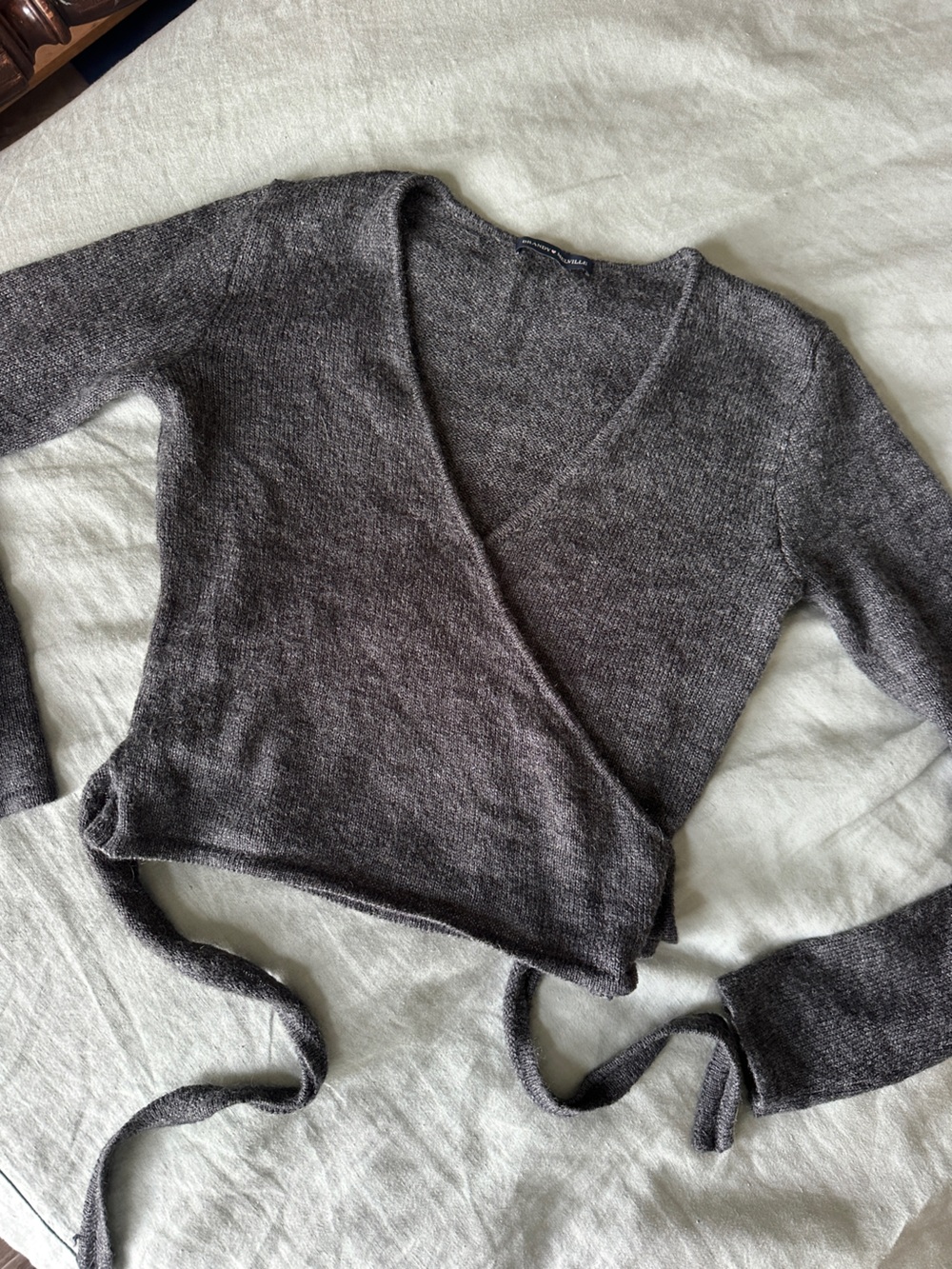 Brandy Melville Charcoal Wrap Cardigan